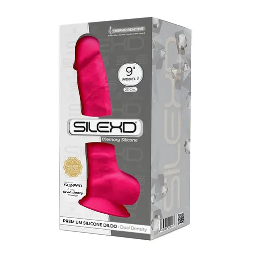 Фалоімітатор Silexd Premium Silicone Dildo Model 1 Size 9 23 см рожевий - фото 2