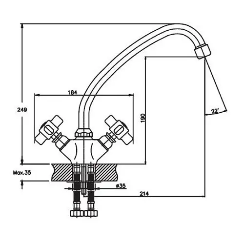 Змішувач для кухні Haiba ODYSSEY 271 HB0307 - фото 2