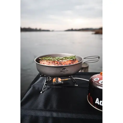 Сковорода титанова з розкладною ручкою Naturehike NH18T010-A (17 см) - фото 4