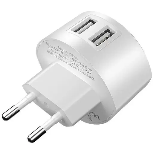 СЗУ Hoco C67A Shell 2.4 A/2 USB White