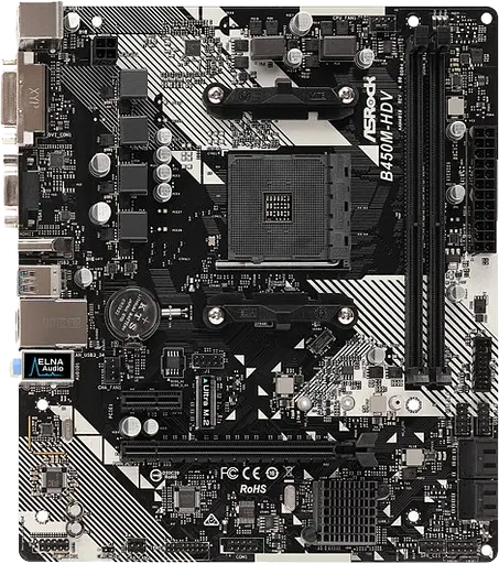 Материнская плата ASRock B450M-HDV R4.0 Socket AM4 (B450M-HDV R4.0) - фото 2
