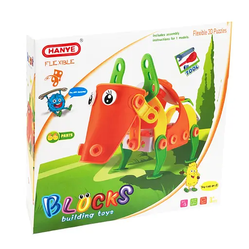 Конструктор на гвинтах "Бичок" HANYE J-7714, 59 елементів - фото 1