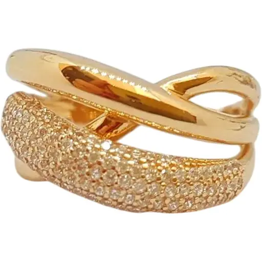 Золотое кольцо Империя золота с фианитами. КВ743И 16,5