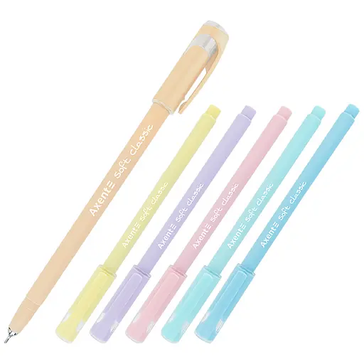 Набір ручок Axent Soft Pastel масляні 24 шт. сині (AB1102-02-A)