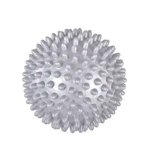 Мяч массажный RB2221 размер 9 см, 110 грамм серебряный