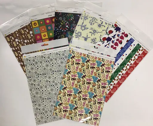 Набір картону для дизайнерських робіт (двосторонній), 2 аркуші, ТМ "Тетрада", ціна за 5 шт.