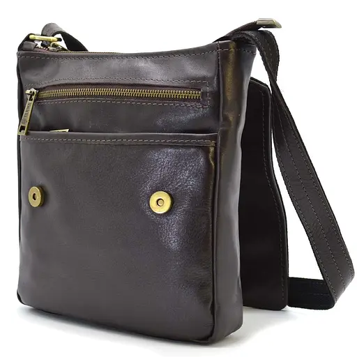 Чоловіча шкіряна сумка через плече TARWA 22х25.5х4 см sum0025759 - фото 8