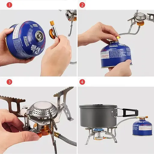 Газовая горелка Naturehike NH21RJ009 3000W с пьезоподжигом под резьбовой баллон - фото 4