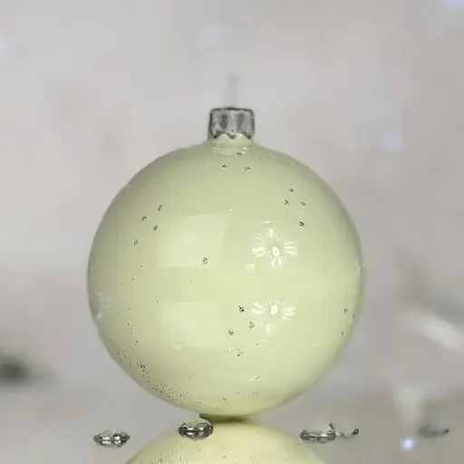 Ялинкова прикраса Санта Шоп Символ 2026 Сніжний кінь світлий скло (4820001180527) - фото 3