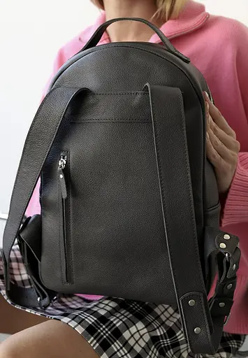 Шкіряний рюкзак Groove M графітний - фото 5