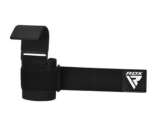 Крюки для тяги на запястье RDX W5 Gym Hook Strap Black Plus (WAN-W5B+) - фото 3