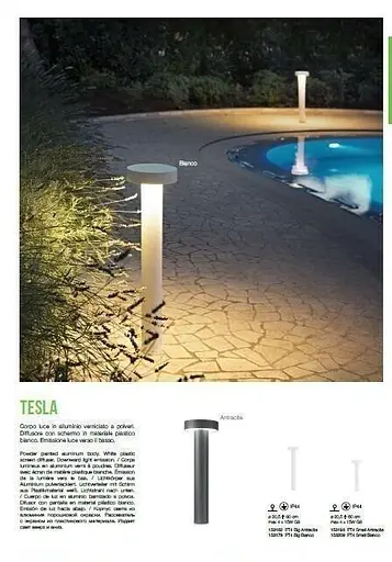 Парковий світильник Ideal Lux TESLA PT4 SMALL ANTRACITE (153193) - фото 4
