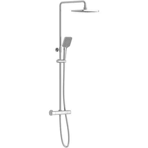 Душевая система с термостатом Imprese Bilovec верхний душ 260x188 мм хром t048S00901SQ, Хром - фото 1