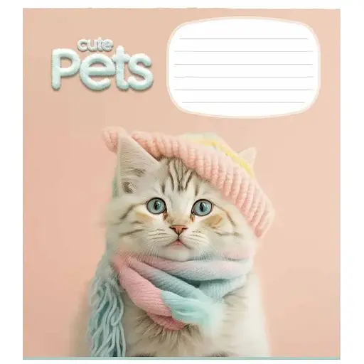 Зошит учнівський "Cute pets" Школярик 012-3253K 12 аркушів (482000647043203253)(SC) - фото 1