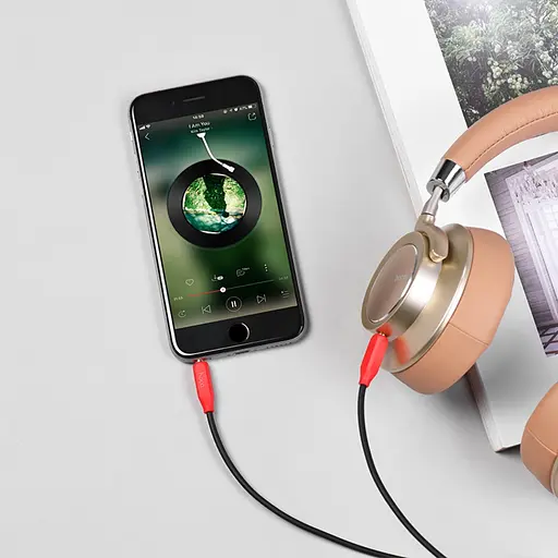 AUX кабель Hoco UPA11 Jack 3.5 to Jack 3.5 1 м чорний - фото 2