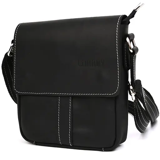 Небольшая мужская сумка через плечо кожаная LIMARY 22х18х5 см sum0028275 - фото 1
