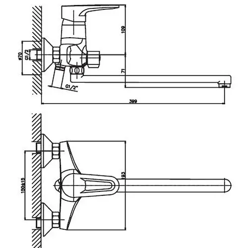Змішувач для ванни Haiba OPUS 006 (HB0331) - фото 2