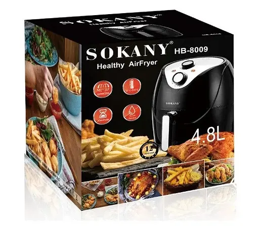 Мультипіч Sokany HB-8009 (Аерофритюрниця, Аерогриль, Запікання) - фото 9