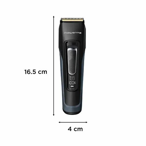 Машинка для стрижки Rowenta Advancer, для бороды, усов, головы, сеть+акум., роторный мотор, насадок-3, кейс, титан.напыл., темно-синий - фото 3