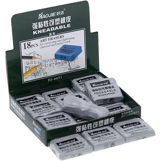 Ластик для художніх робіт "клячка" HJ-6651 сірий