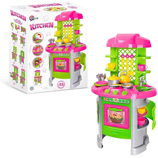 Игровой набор, кухня с игрушечной посудой, разноцветная - фото 2
