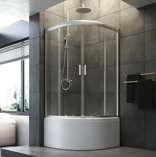 Душевая кабина AM.PM Gem Deep 1/4 Round W90UG-401A9090-MT - фото 1