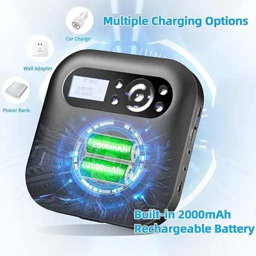 Портативный CD-проигрыватель DESOBRY CD5196B Black - фото 4