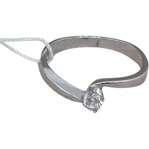 Серебряное кольцо Агни Прима с фианитом. 1502/9Р-CZ 16