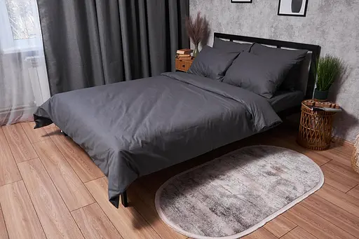 Комплект постільної білизни Moon&Star Бязь Gold Люкс Dark Blue King Size 220x240 наволочки 4х70х70 - фото 1