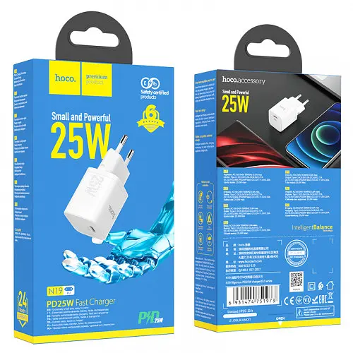 Зарядное устройство блок Hoco N19 Rigorous 25 W USB-C выход - фото 2