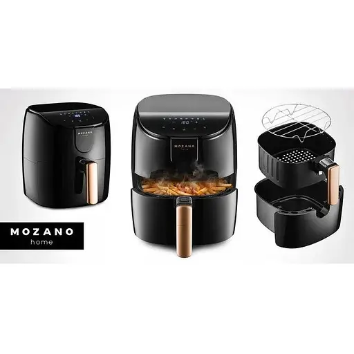 Аэрофритюрница Mozano AGD/FRY/01#ZLO 1500 Вт 4 л 8 авто программ - фото 7