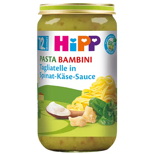 Органічна Паста НIРР Бамбіні Тальятеле в Шпинатно - Сирному Соусі 250 г