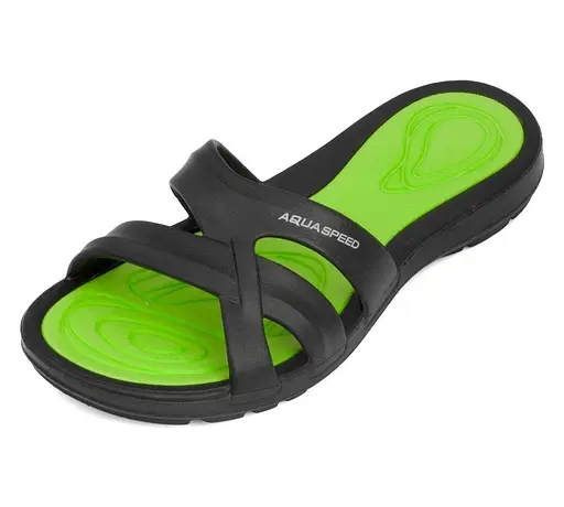 Шлепанцы Aqua Speed Panama 39 Black/Green (1000-513-38-39) - фото 2