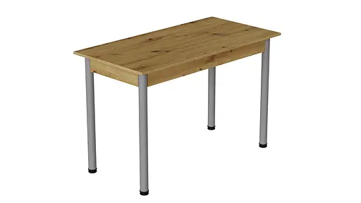 Стіл кухонний Ferrum-decor Беніта 75x120x60 Сірий ДСП Дуб Артізан 16мм (FRD-105689)