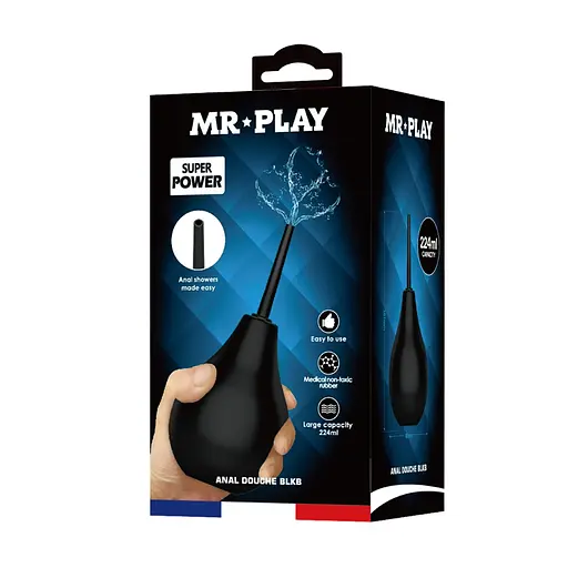 Анальний душ MR Play Anal Douche BLKB 224 мл (чорний) - фото 8