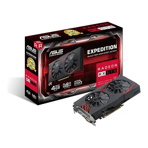Видеокарта ASUS AMD Radeon RX 570 4Gb Expedition (EX-RX570-4G) (GDDR5, 256 bit, PCI-E 3.0 x16) Б/у - фото 5
