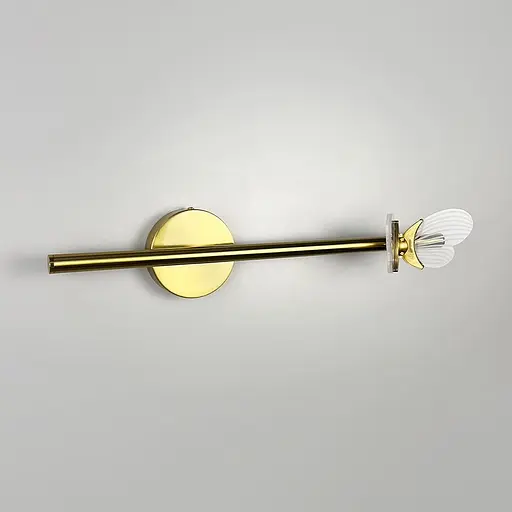 Бра с бабочкой справа в латунном корпусе 46 см Line F Арт. WC18/1R (права) AB - фото 2