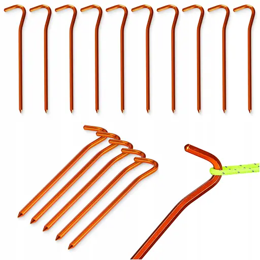 Набір кілочків для намету Mountain Goat алюмінієві 18 см, Hex 10 шт (P-5905973406871) - фото 1