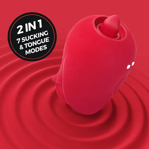 Кліторальний стимулятор Crushious з язичком 6х4.5 см - фото 8