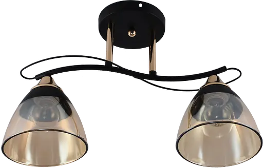 Люстра декоративна V XA1248B/2 Gold+Black на 2 плафонів - фото 2