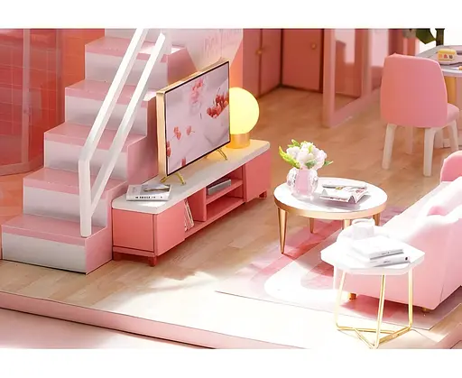 3D конструктор Румбокс Двоповерхова вілла Meeting Your Sweet своїми руками, світлові ефекти (L-027-B) - фото 4