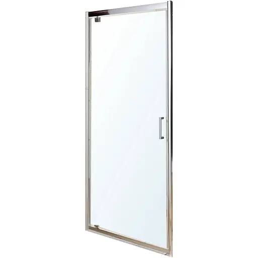 Душевые двери Eger 80x195 см распашные прозрачное стекло профиль хром 599-028-80, прозрачный, хром - фото 1