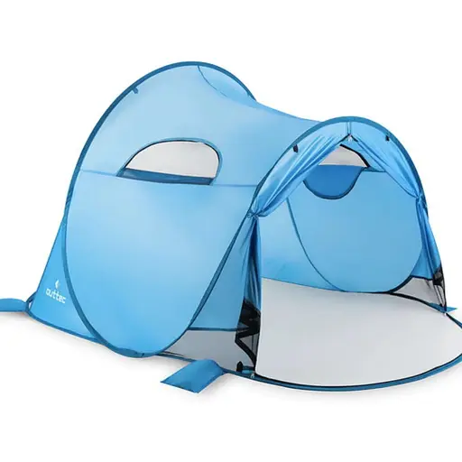 Саморазворачивающаяся палатка-тент Outtec с окошком XXL голубая - фото 4
