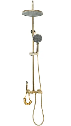 Душовя система Rea Max з термостатом та виливом gold REA-P6617, Золотий - фото 3