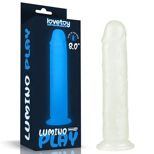 Фалоімітатор неоновий Lumino Play Dildo 21 см синій - фото 2