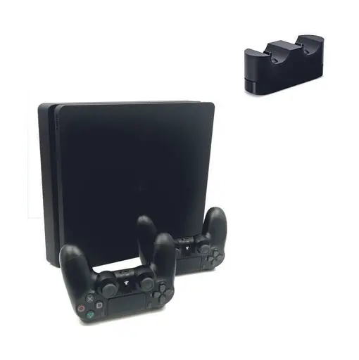 Консоль Sony PlayStation 4 SLIM 1TB Black обслугована + 2 Геймпада бездротових DualShock 4 + Dualshock 4 Charging Station + гарантія б/в