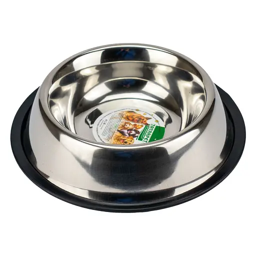 Миска для тварин TatraPet із нержавіючої сталі на гумці 1 л 17 см 