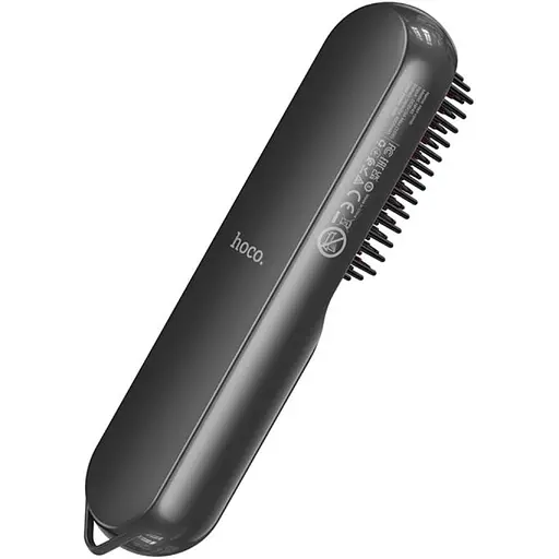 Гребінець для випрямлення волосся Hoco HP45 Heating straight hair comb Gray - фото 3