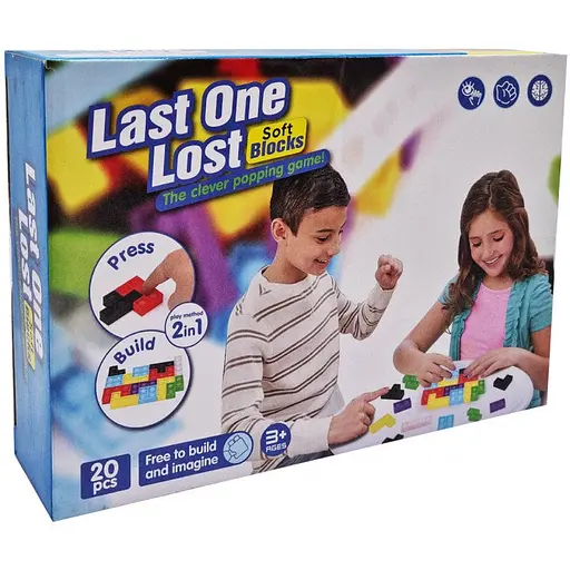 Конструктор детский с силиконовыми пузырями Bambi 326PI 20 деталей Синий - фото 1