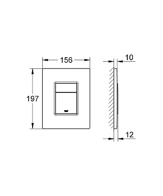 Панель змиву для унітазу Grohe Skate Cosmopolitan 38732AL0, Графит - фото 2